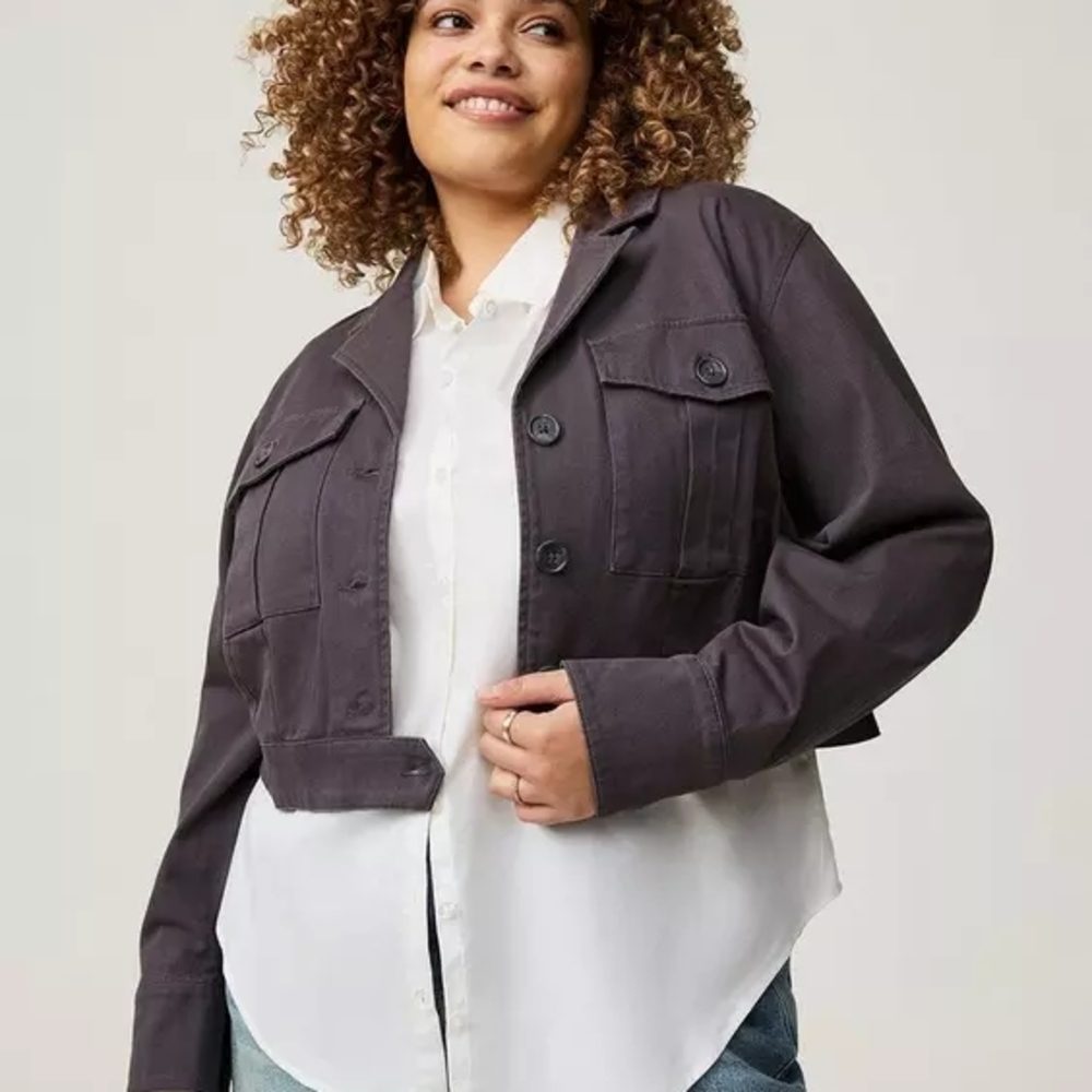 Torrid Cropped Safari Jacket NWT